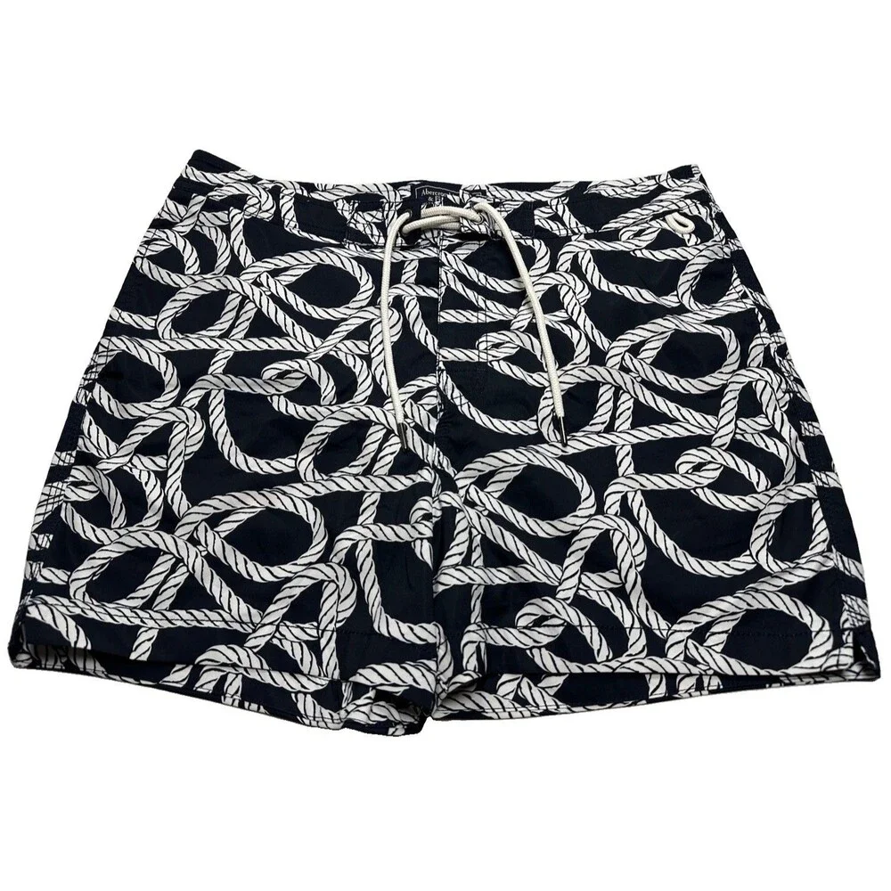 NWT Abercrombie & Fitch Nautical Rope Stretch Boardshorts 5